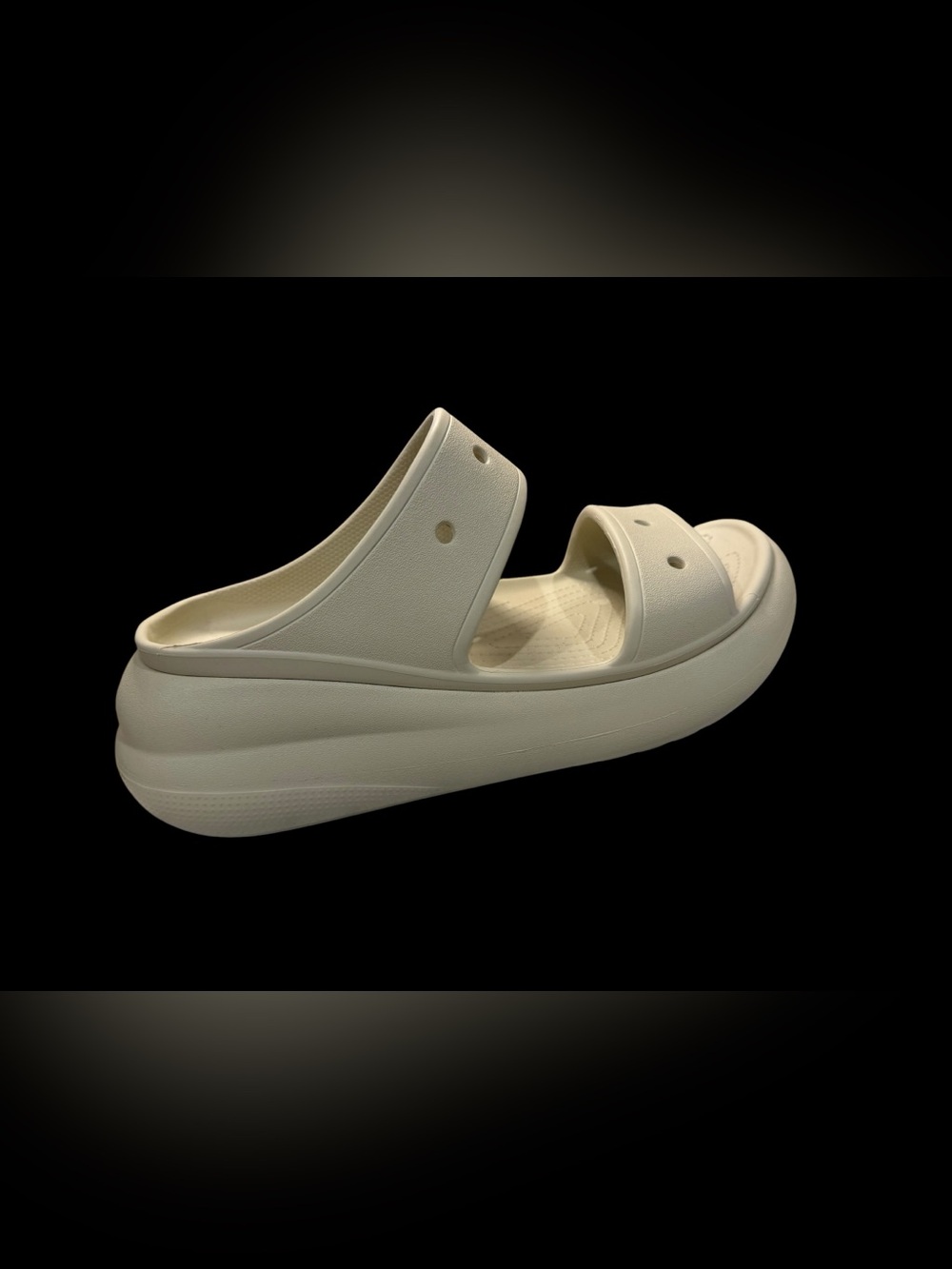 Women’s CROCS Classic Crush Sandals Slip On Shoes Ivory  Beige Size 11 NWT - Picture 3 of 7